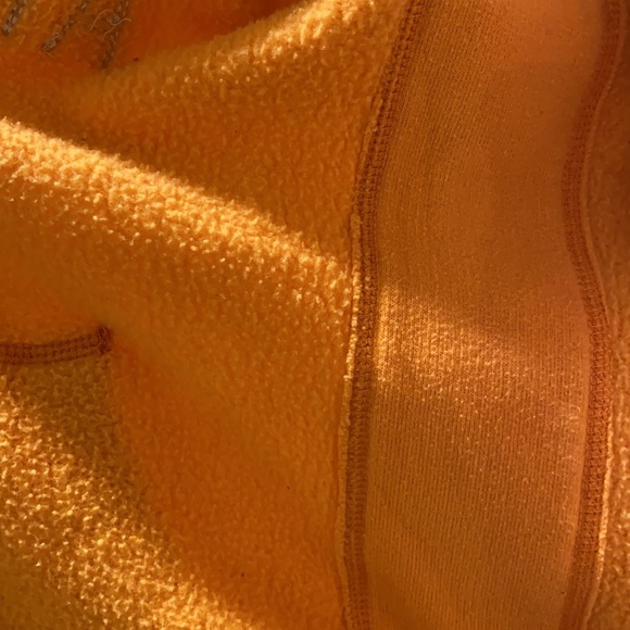 Abercrombie & Fitch Orange Peach Thick Hoodie with sewn on brand name in white S - Picture 8 of 16